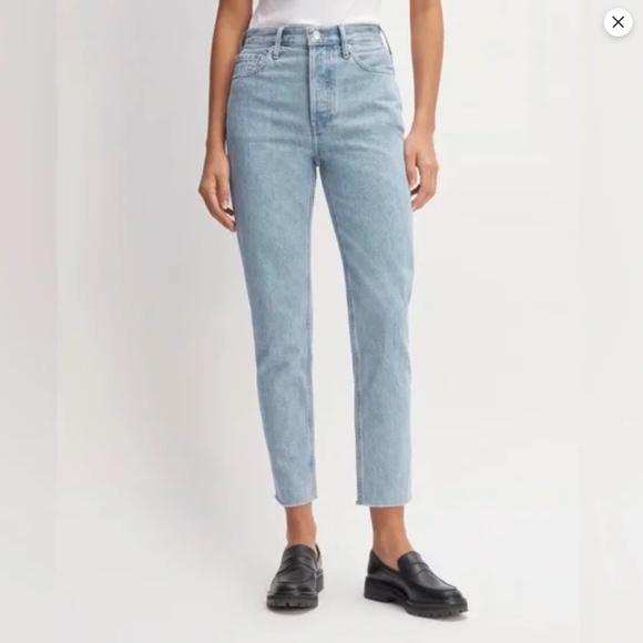 Everlane 90s Cheeky Jean 27 Light Wash Denim Organic Cotton Straight High Rise - Picture 12 of 12